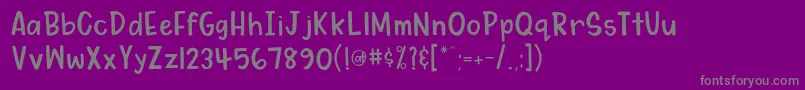 MydearwatsonRegular-Schriftart – Graue Schriften auf violettem Hintergrund