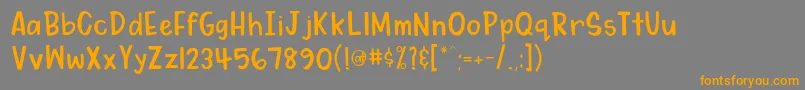 MydearwatsonRegular Font – Orange Fonts on Gray Background