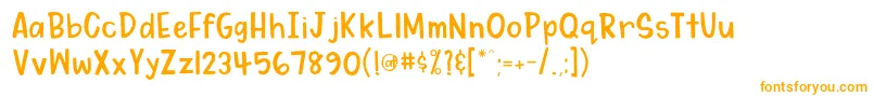 MydearwatsonRegular Font – Orange Fonts on White Background