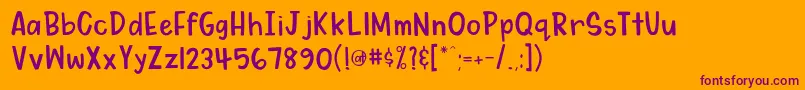 MydearwatsonRegular Font – Purple Fonts on Orange Background