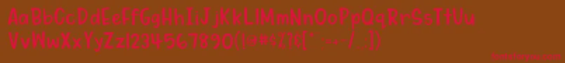 Шрифт MydearwatsonRegular – красные шрифты на коричневом фоне