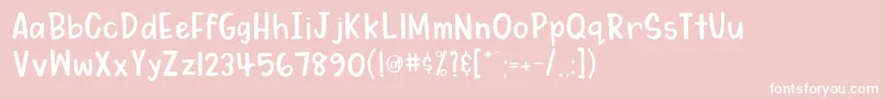 MydearwatsonRegular Font – White Fonts on Pink Background