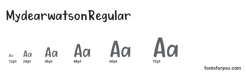 MydearwatsonRegular Font Sizes
