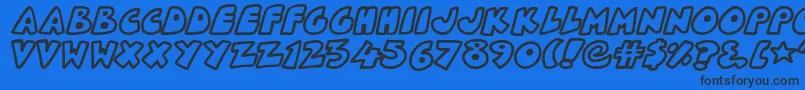 PlanetoidX Font – Black Fonts on Blue Background