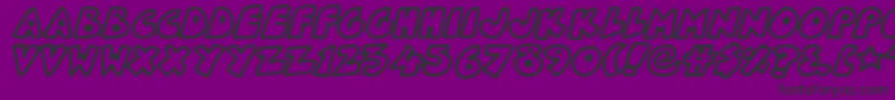 PlanetoidX Font – Black Fonts on Purple Background