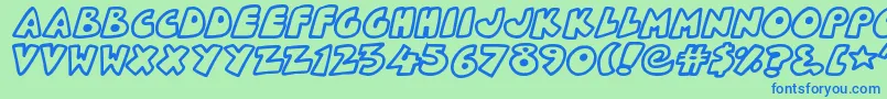 PlanetoidX Font – Blue Fonts on Green Background