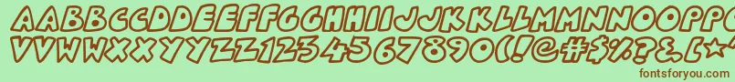 PlanetoidX Font – Brown Fonts on Green Background