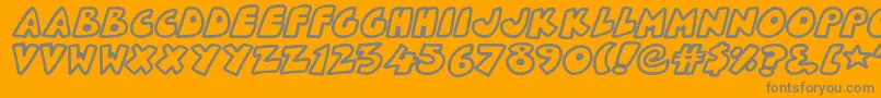 PlanetoidX Font – Gray Fonts on Orange Background