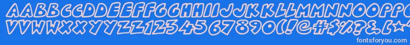 PlanetoidX Font – Pink Fonts on Blue Background