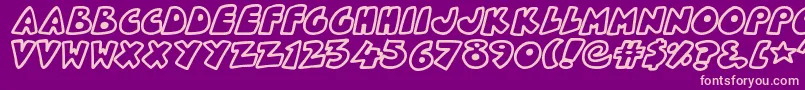 PlanetoidX Font – Pink Fonts on Purple Background