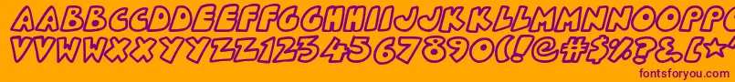 PlanetoidX Font – Purple Fonts on Orange Background