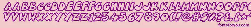 PlanetoidX Font – Purple Fonts on Pink Background