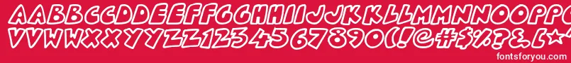 PlanetoidX Font – White Fonts on Red Background