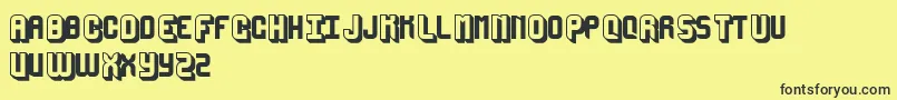 MegaSans Font – Black Fonts on Yellow Background