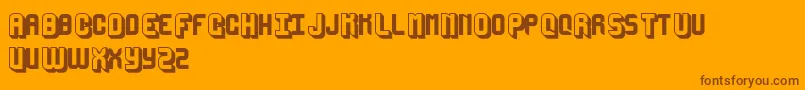 MegaSans Font – Brown Fonts on Orange Background