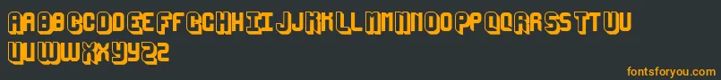 MegaSans Font – Orange Fonts on Black Background