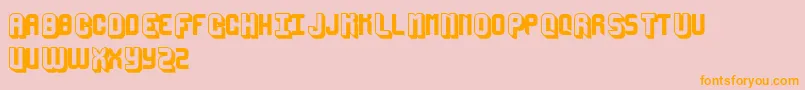 MegaSans Font – Orange Fonts on Pink Background