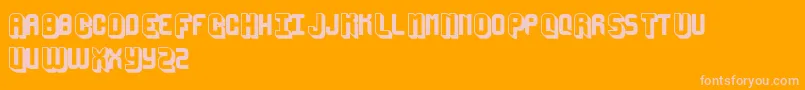 MegaSans Font – Pink Fonts on Orange Background