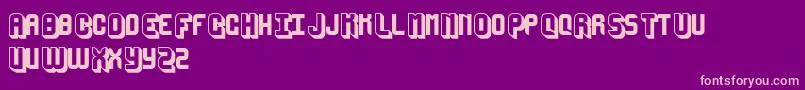 MegaSans Font – Pink Fonts on Purple Background