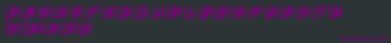 Fonte MegaSans – fontes roxas em um fundo preto