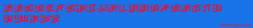 MegaSans Font – Red Fonts on Blue Background