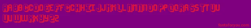 MegaSans Font – Red Fonts on Purple Background