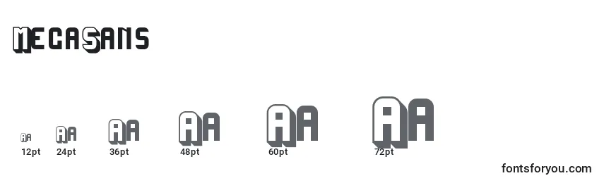MegaSans Font Sizes