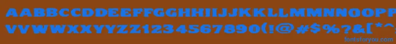 Vtc Nightofthedrippylowcaps Font – Blue Fonts on Brown Background