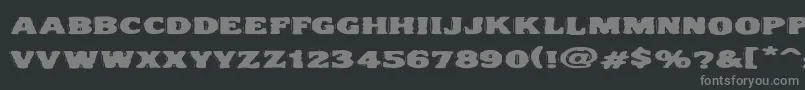 Шрифт Vtc Nightofthedrippylowcaps – серые шрифты на чёрном фоне