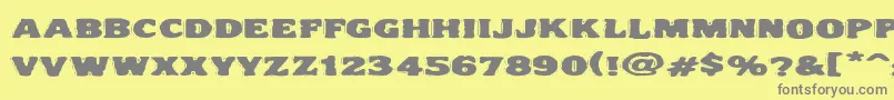 Vtc Nightofthedrippylowcaps Font – Gray Fonts on Yellow Background