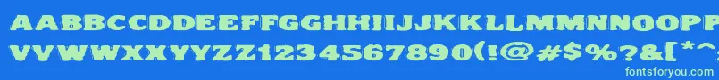 Vtc Nightofthedrippylowcaps Font – Green Fonts on Blue Background