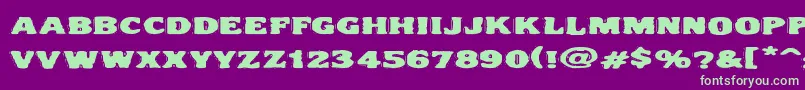 Vtc Nightofthedrippylowcaps Font – Green Fonts on Purple Background