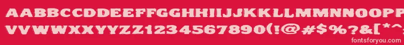 Vtc Nightofthedrippylowcaps Font – Pink Fonts on Red Background