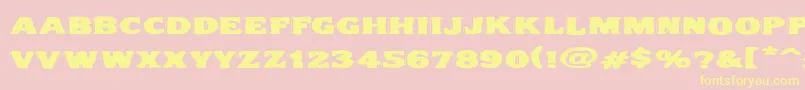 Vtc Nightofthedrippylowcaps Font – Yellow Fonts on Pink Background