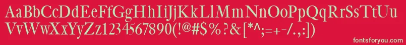 CybapeetxHeight Font – Green Fonts on Red Background