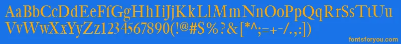 CybapeetxHeight Font – Orange Fonts on Blue Background