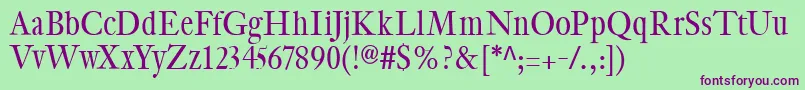 CybapeetxHeight Font – Purple Fonts on Green Background