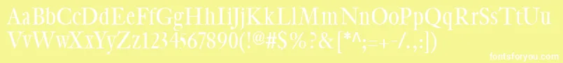 CybapeetxHeight-Schriftart – Weiße Schriften auf gelbem Hintergrund