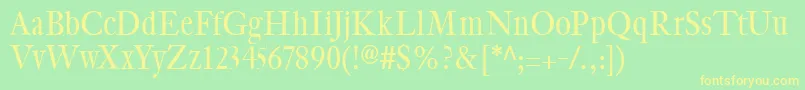 CybapeetxHeight Font – Yellow Fonts on Green Background
