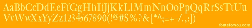 CybapeetxHeight-Schriftart – Gelbe Schriften auf orangefarbenem Hintergrund