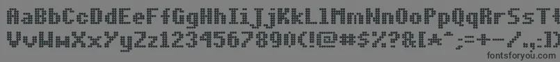 フォントDotmbold – 黒い文字の灰色の背景