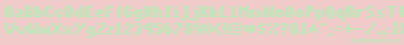 Dotmbold Font – Green Fonts on Pink Background