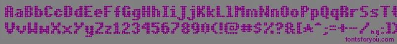 Dotmbold Font – Purple Fonts on Gray Background