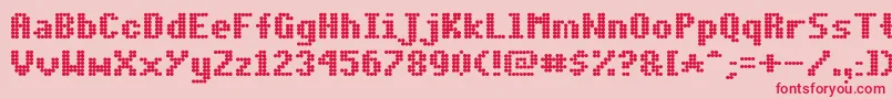 Dotmbold Font – Red Fonts on Pink Background