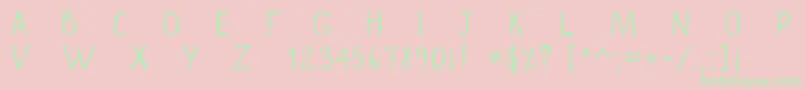 Scrawnynorah Font – Green Fonts on Pink Background