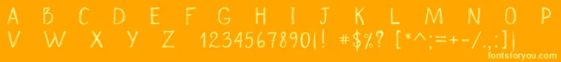 Más sobre la fuente Scrawnynorah fuente Scrawnynorah – Fuentes Amarillas Sobre Fondo Naranja