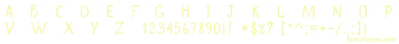 Шрифт Scrawnynorah – жёлтые шрифты