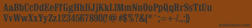 ClevelandCondensed Font – Black Fonts on Brown Background