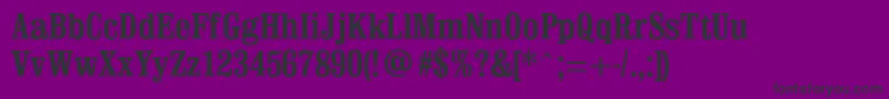 ClevelandCondensed Font – Black Fonts on Purple Background