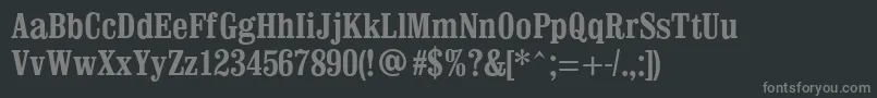 Czcionka ClevelandCondensed – szare czcionki na czarnym tle
